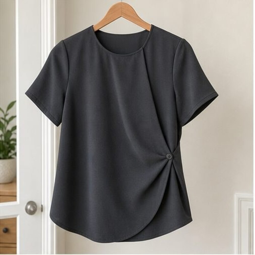 Charcoal Tunic Blouse
